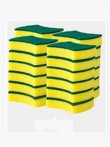 12/22pcs Premium Kitchen Cleaning Set: Super Absorbent, Scratch-Resistant Sponges And Rust Remover Brushes - Ideal For Cleaning Dishes, Pots & Pans, And Removing Grease