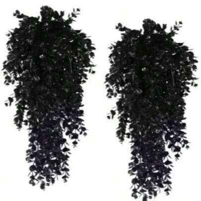 1/2PCS Artificial Hanging Plants Faux Eucalyptus Leaf Greenery Vine Outdoor UV Resistant Plastic Plants For Home Wedding Decor Decorative Fruit