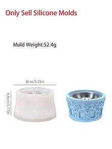 硅胶香薰扩散器模具，DIY手工蜡烛杯扩散器石膏树脂收纳盒工艺铸造模具，树脂香薰扩散器，家居装饰，房间装饰，派对和节日装饰 - 彩色 - 查看 18