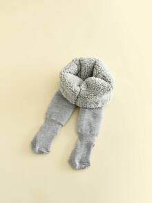 女童紧身打底裤，暖白色/黑色幼儿打底裤，婴儿裤 - 灰色 - 查看 12