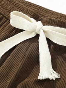 男士休闲直筒灯芯绒裤，个性印花，宽松百搭，适合春秋季