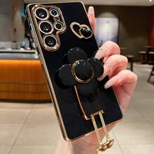 花卉旋转手机壳，电镀防震奢华保护套，带防尘孔，兼容三星 Galaxy S24 Ultra/S24 Plus/S24/S23 Ultra/S23 Plus/S23/S22 Ultra/S22 Plus/S22/S21 Ultra/S21 Plus/S21 FE/S23 FE/S20 Ultra/S20 Plus/S20 FE、OPPO A5x/C1 2 3 4 5 6 7 8 9/9 8 7 6 5 4 3 2 1、OPPO A1 2 3 4 5 6 7 8 9 9 8 7 6 5 4 3 2 1