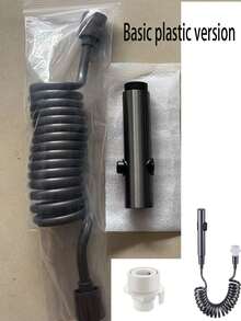 不锈钢马桶清洁喷枪套装，通用G1/2进水口径，防水密封胶带，手动清洁淋浴喷头高压水枪，适用于马桶，浴室马桶清洁水枪，浴室增压手持花洒，可调节水压的坐浴盆喷枪套装