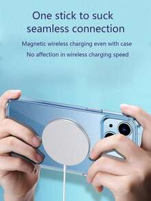 Transparent Magnetic Phone Case Compatible With IPhone 17 Promax 17pro 17 Air Clearing Protective Case Compatible With IPhone 16promax 16e 15pro 14plus 13 12mini 11 - Clear - View 11