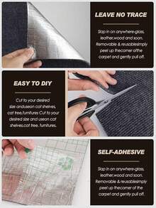 Tappetino per graffiare gatti premium autoadesivo - Pannello per arrampicata fai-da-te per proteggere i mobili - Previene il graffio dei gatti su divani, pareti, tappeti e mobili - Tappetino per graffiare multifunzione compatibile con pareti e tiragraffi per gatti