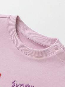 mini bala Girls Lantern Sleeve Sweatshirt Soft Durable Cozy Cute Fall Winter Top - Rubber Powder - View 6