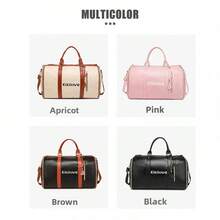 kikilove Borsa portabiti in pelle pieghevole, borsa capiente, borsa a tracolla da viaggio per abiti