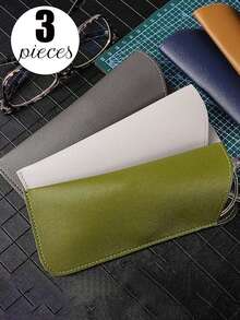 10件/5件/3件/1件皮革防水、防刮、防尘、柔软内衬口袋眼镜收纳袋，软包太阳镜收纳袋，适合日常收纳，适合外出携带，防止镜面刮花，避免摩擦眼镜及太阳镜镜面。 - 多色 - 查看 33