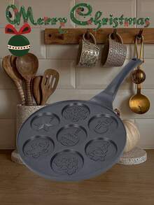 7 Pcs Non-Stick Pancake Pan Set - Easy To Clean, Heat-Resistant Handle, Great For Breakfast And Outdoor Cooking, Ideal For Home And Camping Kitchen Items Kitchen Accessories Kitchen Kitchen Tools