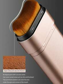 Life Girls 1pc Natural Finish Moisturizing Waterproof Long-Lasting Non-Smudge Luminous Twist-Up Foundation Stick With Brush Applicator, Creates Flawless Complexion