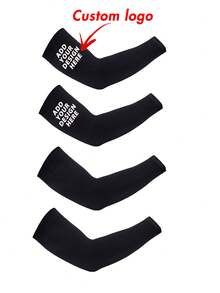 Customizable Adult Sun Protection Arm Sleeves - Personalized Logo & Text Design, Non-Slip Elastic Band, Breathable For Outdoor Cycling, Golf, Running - Lightweight Sports Arm Covers - For Men & Women - All-Season - - Multicolor - View 13