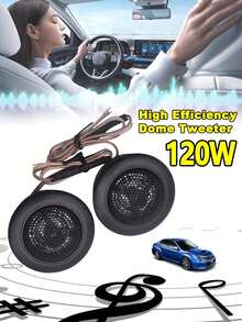 2 Pcs Mini Car Tweeter, 120W High Performance Mini Dome Tweeter Speakers For Car Audio System, Car Car Speakers, High Loyalty Audio Car Speaker
