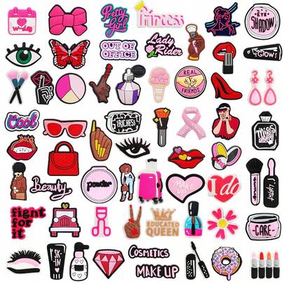 Pink Collections Series Shoe Charms For Sandals, Random 10-50Pcs Shoe Decoration Premium Accessories Quality Popular Charms Shoe Pins Great Gift For Teens Men Women And Adults