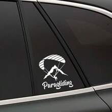 1pc Personalized Skydiving Adventure Mountain Peak Car Sticker, Suitable For Car Body, Laptop, Motorcycle