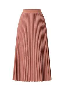 Pleated Skirts For Women Bottoms Fall Clothes Business Casua Leather Pink Long Skirt