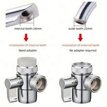 3-Way Diverter Valve Faucet Connector Adapter Faucet Extender Distributor Valve Distributor