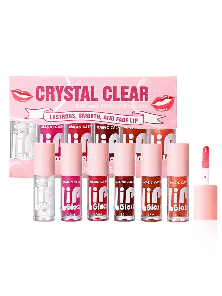 6 قطع مجموعة بلسم الشفاه المرطب، يمنع التقشر والتش...