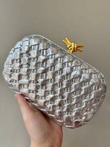 2025 Fashionable New Women's Clutch Bag, High-End Niche Design Woven Bag, Elegant Evening Bag, Handheld, Shoulder, Crossbody Chain, High-Quality Exquisite Small Bag - Multicolor - View 7