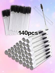 Waloshow Bộ cọ nối mi cao cấp 210 món màu đen, giá sỉ, bao gồm cọ mi dùng một lần, cọ tăm bông siêu nhỏ, cọ mascara và cọ môi (70/140/210 món). - màu đen - Xem 9