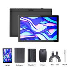 Coopers YQ10S Max 2 In 1 Tablet, 10 Inch Android 15 Tablet, RK3562 4-Core 2.0Ghz/6GB RAM+128GB ROM/2MP+5MP /1280x800 IPS Touch Screen/2.4+5G WiFi/WiFi 6/6000mAh/Google Certified Tablet PC With Keyboard/Mouse/Stylus/Protective Case(No Adapter) - Black - View 2