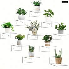 4/10 buc rafturi plutitoare acrilice mici, rafturi mini pentru jucării suspendate, suport pentru plante în sufragerie și dormitor, raft adeziv, raft transparent pentru jucării, organizare și depozitare acasă, accesorii pentru baie