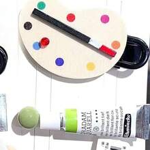 Cute Creative Stationery Oil Paint Brush Bangs Clip Hair Clip Hair Accessories - 顏料髮夾一組(米白色) - 查看 7