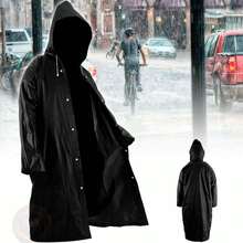 Heavy Duty Raincoat Reinforced PVC Lined With Hood Protection Comfort - màu đen - Xem 5