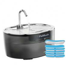 PetMuch Cat Water Fountain: 108oz/3.2L Cat Fountain Super Silent Pet Drinking Dispenser Inside - Black - View 11