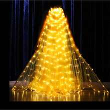 1pc Solid Color Shiny Polyester Belly Dance Wings Prop, Suitable For Easter, Christmas, Halloween, Wings, Butterfly Fairy Wings, Luminous Wings, Colorful Wings, Belly Dance Costume Performance Wings, Party Dance Wings, LED Light Wings - Multicolor - View 5