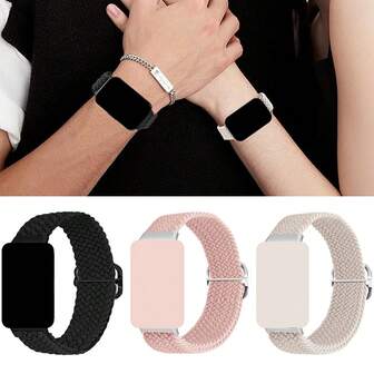 Elastic Woven Nylon Strap, Suitable For Sam Sung Galaxy Fit 3 Men's And Women's Models, Soft And Adjustable Strap Suitable For Galaxy Fit 3-Band -R390, Multiple Colors Available, Comfortable To Wear Fashionable Sports Smartwatch Strap
