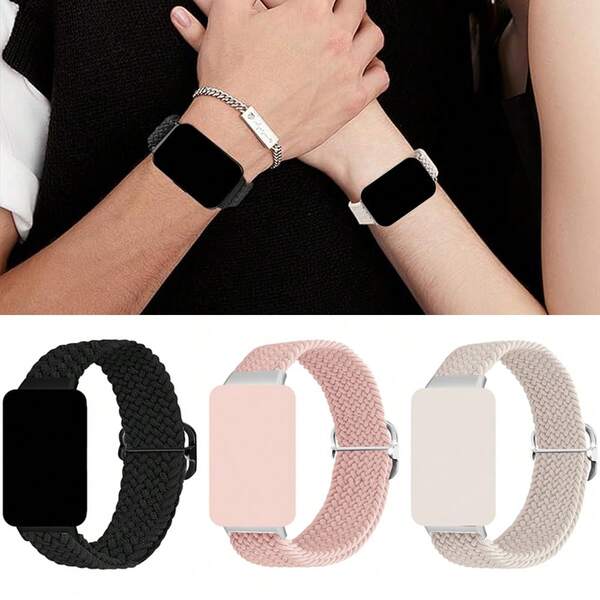 Elastic Woven Nylon Strap, Suitable For Sam Sung Galaxy Fit 3 Men's And Women's Models, Soft And Adjustable Strap Suitable For Galaxy Fit 3-Band -R390, Multiple Colors Available, Comfortable To Wear Fashionable Sports Smartwatch Strap