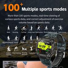 2025 New Outdoor Sports Smart Watch, Featuring Scaled Strap Design, Suitable For Men And Women, 1.75" IPS HD Large Screen 360*360, Flashlight, 30M Waterproof, Wireless Calling, 100+ Sports Modes, 24-Hour Tracking, Smart Voice Assistant, Customizable Dial, Music & Photo Control, 480mAh Battery, Compatible With Android/IOS, Suitable For Daily Sports, Gatherings, Birthdays And Gifts