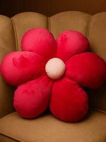 Daisy Plush Flower Cushion Sofa Decoration Living Room Baby Bedroom - Rosa Fucsia - Ver 2