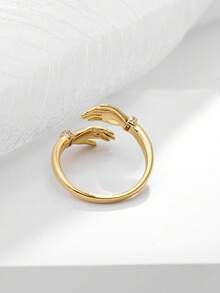 1pc Fashionable Embrace With Both Hands Ring For Women Wear Suitable As A Gift For Friends
