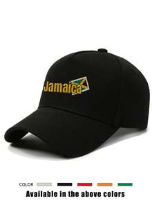 1pc Embroidered Letter 'JAMAICA' 5-Panel Fluffy Snapback Cap, Adjustable Outdoor Sun Protection Hat Suitable For Spring Autumn Travel Beach Vacation, Unisex Y2K Style - Baseball Cap - View 11