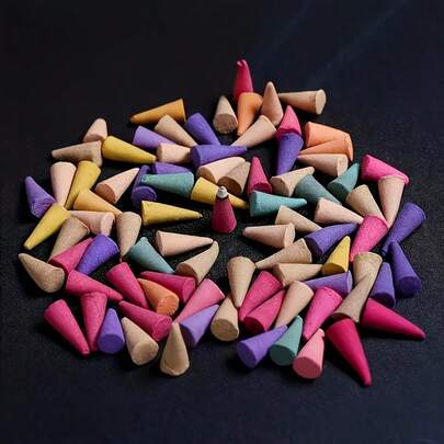 21/63/198/303 قطعة من مجموعة متنوعة من البخور الفاخرة، بروائح الخزامى والورد والياسمين والصندل والمريمية، مناسبة لعيد الميلاد والهالوين وغيرها من المناسبات، للمنزل والممارسات اليوغا والتأمل والاسترخاء