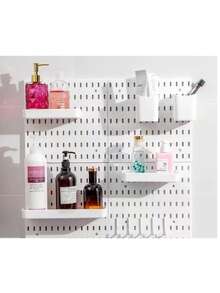 Perforated Board Wall Organizer Storage DIY Accessories Combination Shelving Unit, No Drilling Required, Suitable For Bedroom, Bathroom, Study, Living Room, Entryway, Christmas Gift - Multicolor - View 2