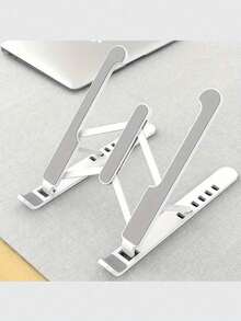 1PC Universal Laptop Tablet Stand, Hanging Plastic Folding Portable Stand, Easy To Increase Height And Heat Dissipation 7-Level Adjustable Portable Foldable Laptop Stand Cooling Holder ﻿,Laptop Stand, Desktop Folding, Mobile Phone, Tablet Height Increasing, Suspended Stand, Portable With Heat Dissipation Base