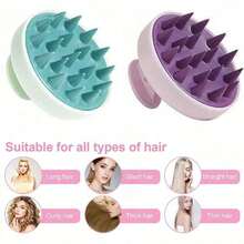 1pc Head Massager Hairbrush For Scalp Care, Super Soft Silicone Scalp Massager, Designed For Deep Cleaning, Dandruff Removal And Hair Growth, Suitable For Men And Women, Macaron Color, Dry And Wet Use, Suitable For Home, Dorm, Travel, Salon, Pet Grooming,Hair Accessories ,Comb Hair ,Hair Styling Tools - Multicolor - View 26