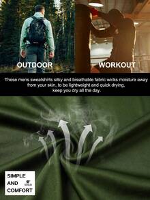 TELALEO 5pcs Boyfriend Style Men's Athletic Hoodies Long Sleeve Fishing Shirts For Men Plus Size UPF SPF UV Sun Protection Shirts Lightweight Rash Guards