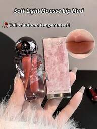 Gege Bear 1pc Soft Matte Velvet Lipstick, Long-Lasting, Smudge-Proof, Natural Color, Versatile, Makeup Product