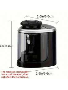1 Automatic Electric Pencil Sharpener - No Battery Required, Automatic Stop, Second Level Fast Grinding, Compact And Portable Design, Suitable For Schools, Offices, Art - Heavy-Duty Structure, Suitable For Students, Teachers, Professionals - Black Electric Pencil Sharpener, School Stationery, Fashionable Design, Precise Grinding, Office Personnel (Without Battery)