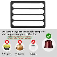 1pc Metal Coffee Capsule Holder, Creative Wall-Mounted Coffee Capsule Display & Storage Rack, No Drilling Required, Multiple Installation Options, Holds Up To 20/40 Capsules - Multicolor - View 14
