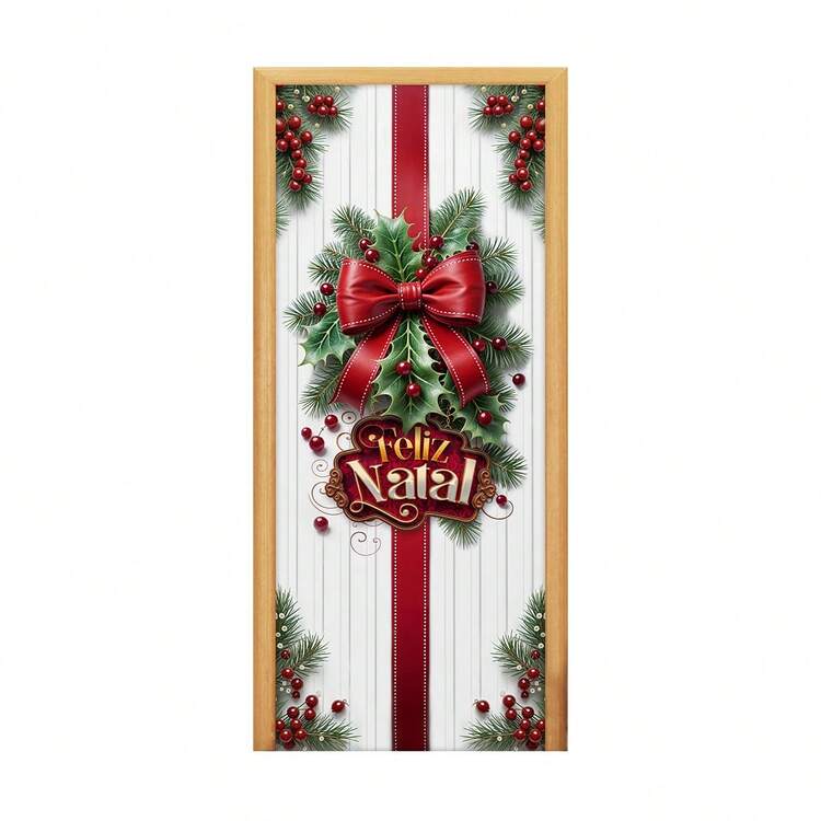 Decorative Christmas Door Cover In Sublimated Fabric 0.85x2.10 - CP-450 - 查看 2