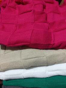Women Sweaters - Hot Pink - View 5