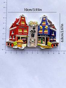 1 pieza Imán de nevera con diseño de Francia, Bélgica y Luxemburgo, recuerdo de viaje y decoración del hogar