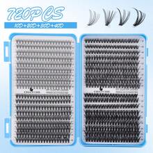 648/666/720pcs D Curl Clusters Lashes High Capacity Fake Eyelashes Book For Beginner Friendly, Thick Fluffy Diy Segmented Lashes Extensions Enlarge Eyes False Lash, Lightweigh, Reusable, Large Capacity Individual Eyelashes, Soft And Natural Look Mix Lash For 3d Effect Eyes Makeup Beauty, Diy At Home, Portable For Travel, East To Use For Daily Commuting, Night Party, Wedding Bridal Makeup - D - View 16