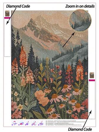 | 5D DIY Diamond Painting | Self-Heating Landscape Diamond Painting Kits. HD Art Diamonds Full Of Natural Scenery, Handmade Decorative Painting, Rhinestones Full Mosaic Crafts Kit, Exercises For DIY Skills And Concentration.