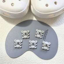 5/8/10pcs Cute Koala Shoe Charms, Cute Animal Design, ABS Material, DIY Shoe Charms Set (Sandals), Gift For Family And Friends - Multicolor - View 3