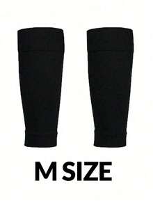 1 双男女通用运动腿部压缩套，弹性足球腿部保护器腿部保暖套，小腿套压缩腿部保暖套，无脚套，适用于儿童训练腿部支撑 - 彩色 - 查看 14